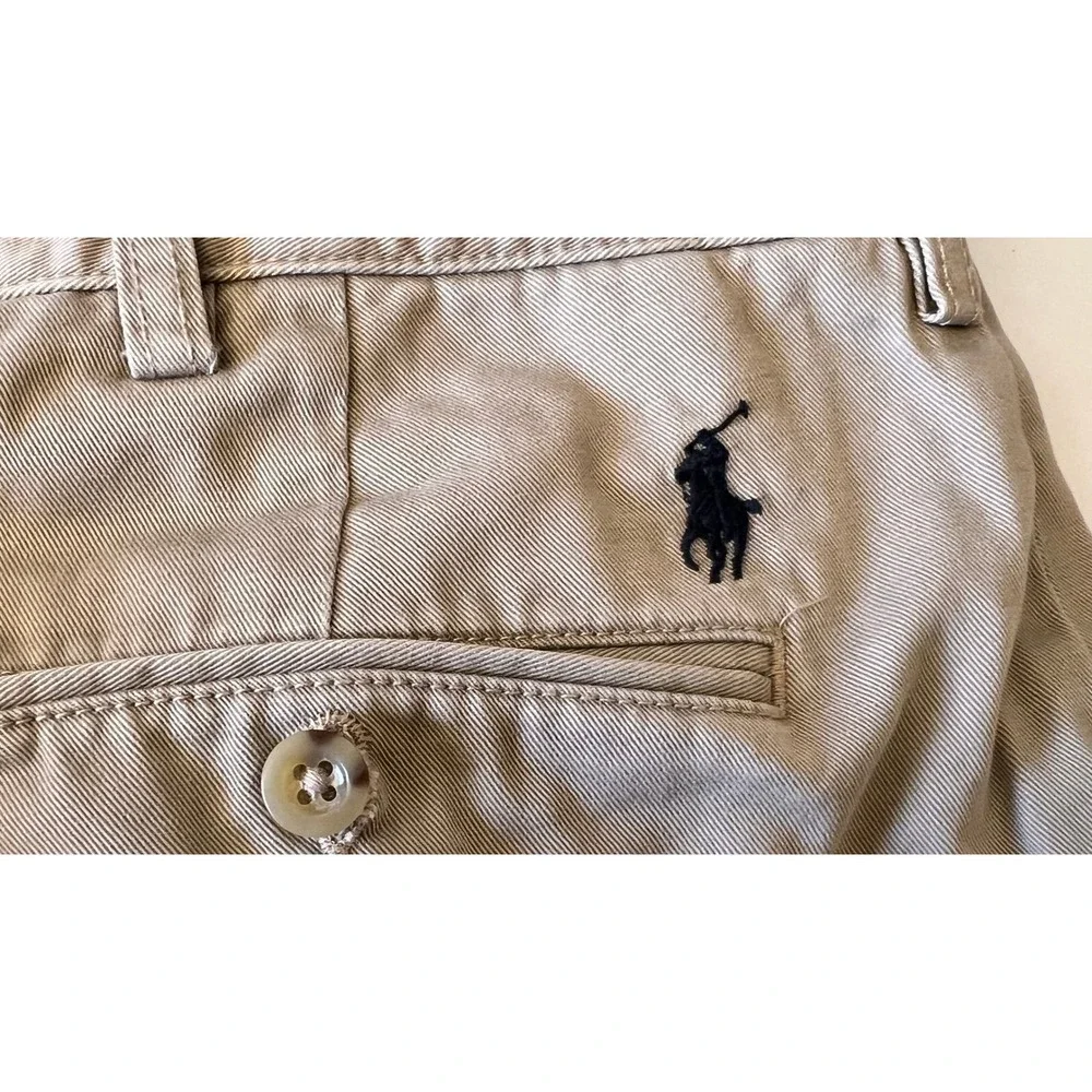 Polo Ralph Lauren Preston Pant Mens 38/32‎ Tan Khaki Cotton Chino Trousers